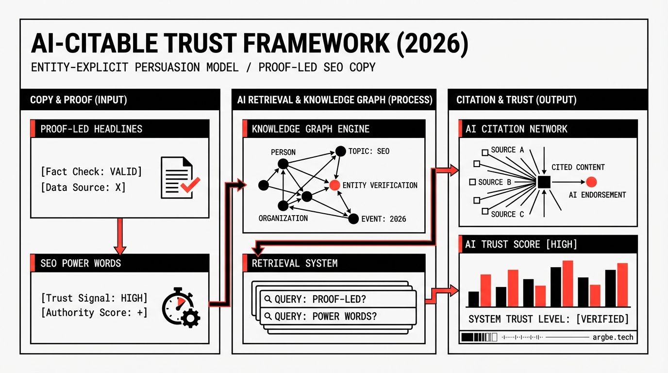Featured image for SEO power words for copywriting (2026): proof-led headlines AI can cite